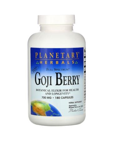 Planetary Herbals Full Spectrum Goji Berry 700 mg 180 Capsules