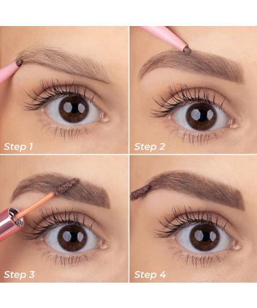 MCoBeauty Brow Fill & Set - Light/Medium Double-Ended Brow Pencil & Gel | Vegan & Cruelty-Free Cosmetics for Natural Volume - Buy Online on SooperMarket.com