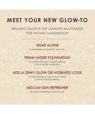 TEMPTU Brilliant Glow Illuminating Primer & Skin Perfector - Hydrating Formula for Natural-Looking Luminous Glow | Primes & Perfects Complexion | Available in Fair/Light Shades - Buy Online on SooperMarket.com