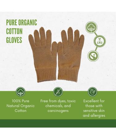 Organic Cotton Gloves best for Eczema Psoriasis Fibromyalgia (Large to Extra Large) - Buy Online on SooperMarket.com