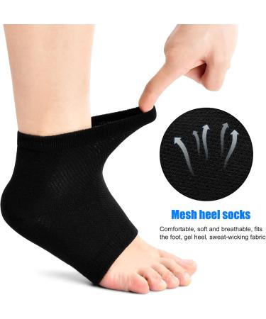 Naapesi Gel Heel Socks - Moisturizing Foot Care Spa Socks for Dry Cracks & Plantar Fasciitis - Open Toe Soft & Ventilated Black - Buy Online on SooperMarket.com
