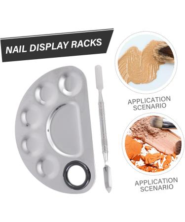minkissy 1 Set Palette Nail Paint Display Boards Manicure Art Tools Manicure Display Boards Manicure Paint Trays Nail Display Racks Nail Art Tools Nail Polish Mixed Board Stainless Steel 12.5X9.5X1.5CM Silver - Buy Online on SooperMarket.com