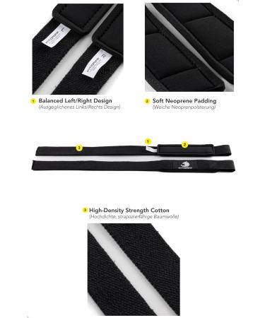 FITTEGE Padded Lifting Straps for Strength Training | Bodybuilding & Fitness Aid | Universal Fit for Men & Women | Black Original - Buy Online on SooperMarket.com
