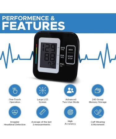 Upper Arm Blood Pressure Monitor - LoviaCare Digital Machine for Home Use - Adjustable Cuff - Large LCD Display - 240 Readings Storage - Buy Online on SooperMarket.com