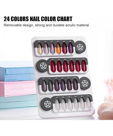 Nail Color Display Card Light weighted Nail Color Display Board Detachable Easy To Polish Transparent for Nail Salons for Painting for Showing for Beginners - Buy Online on SooperMarket.com