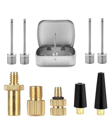 HDNNC Bicycle Valve Adapter DV AV SV Converter, Ball Pump Needle, Inflation Needle, Air Pump Needle Set for All Bike, Sports Ball and Inflatable Equipment 10PCS