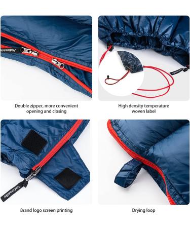 Naturehike 1.26lbs Ultralight 800 Fill Power Goose Down Sleeping Bag - Compact & Lightweight Envelope Sleeping Bag for Hiking/Camping - Dark Blue - Buy Online on SooperMarket.com