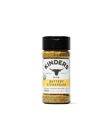 Kinder's Organic Buttery Steakhouse Rub, Premium Quality Seasoning, MSG Free and USDA Certified Organic, 3oz Buttery Steakhouse 3 Ounce (Pack of 1)