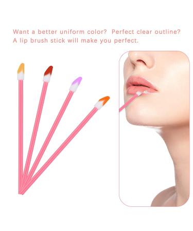400PCS Disposable Lip Brushes - Lip Gloss Applicators Makeup Kit - Pink - Buy Online on SooperMarket.com
