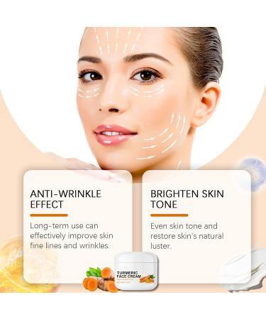 Turmeric Face Cream Natural Turmeric Anti Aging Cream Turmeric Face Moisturiser Anti Aging Face Cream Dark Spot Corrector Remover For Face & Body Glowing Skin Moisturizer Moisturizing Lotion - Buy Online on SooperMarket.com