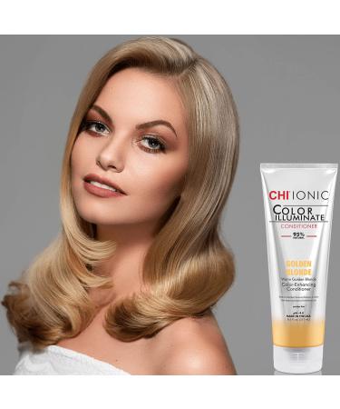CHI Color Illuminate Conditioner - Maintain Fresh Color for Natural & Color-Treated Hair - Sulfate & Paraben-Free - 8.5 Oz - Golden Blonde - Buy Online on SooperMarket.com