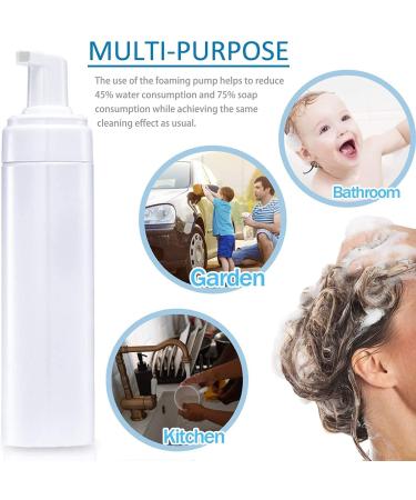 Foam Pump Bottle 200ml/6.8oz Empty Plastic Foam Dispenser Pump Bottle Travel Large Refillable BPA Free Lotion Bottles for Shampoo Shower Hand Soap Foaming (4 Pack) A.200ML(6.8OZ) 4Pack - Buy Online on SooperMarket.com