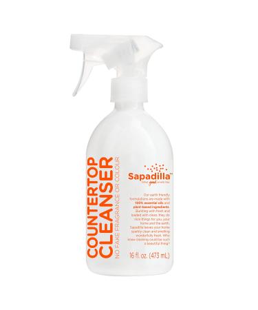 Sapadilla Grapefruit + Bergamot Biodegradable Countertop Cleanser Spray, 16 Ounce, (Pack of 1) 1 Pack Grapefruit + Bergamot