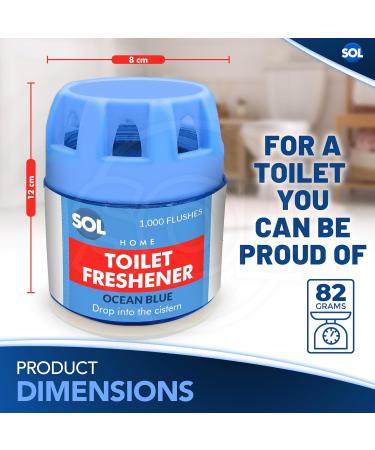 48pk Ocean Blue Toilet Fresheners 70g - 1000 Flushes, Limescale Prevention - Toilet Cistern Blocks - Buy Online on SooperMarket.com