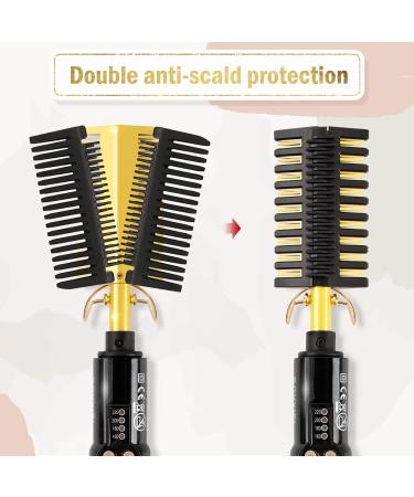 Ten-Tatent Hot Comb Hair Straightener | Double Sided Electric Straightening Brush - Buy Online on SooperMarket.com
