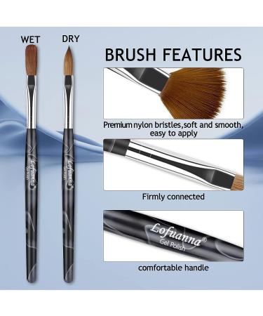 Lofuanna 3PCS Nail Acrylic Brushes Set - Size 10 12 14 | Professional Nail Art Drawing Brushes for Acrylic Application | Ideal for Nail Extension, Acrylic Powder Manicure | DIY at Home Salon - Buy Online on SooperMarket.com