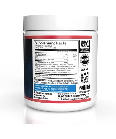 Giant Sports Nitraburst Advanced Pre-Workout - Watermelon Flavor - 30 Servings (10.6 Oz) - Buy Online on SooperMarket.com