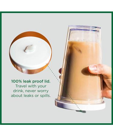 24 Oz Reusable Iced Coffee Cup with Leak Proof Double Wall Insulation - Includes Plastic & Metal Straws and Cleaner - Buy Online on SooperMarket.com