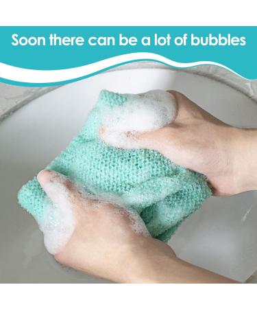 Linkidea 4 Pack African Exfoliating Net Back Scrubber Shower Towel Set - Buy Online on SooperMarket.com