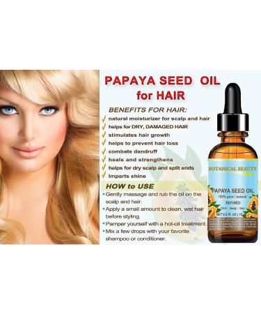 Botanical Beauty Papaya Seed Oil - 100% Pure Cold Pressed Carrier Oil for Skin Hair & Lip Care | 0.5 Fl. oz - Buy Online on SooperMarket.com