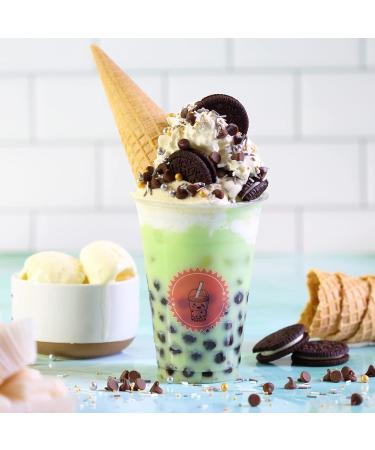 Vegan Milk Bubble Tea Kit Gift Set - 6 Servings with Mango & Melon Powders, Popping Boba, Paper Straws - By The TeaShed - Buy Online on SooperMarket.com