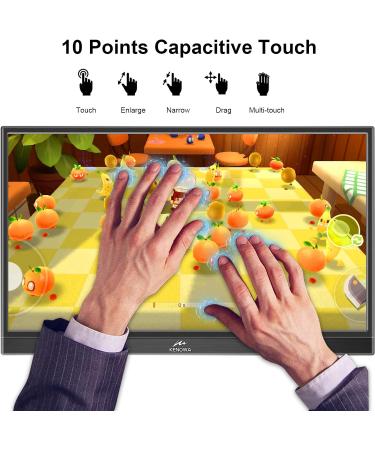 Kenowa 15.6 Touchscreen Portable Monitor - HDR 1920x1080 Eye Care IPS for Raspberry Pi PC Laptop PS4 Xbox | External Monitor with HDMI & USB Type-C - Buy Online on SooperMarket.com