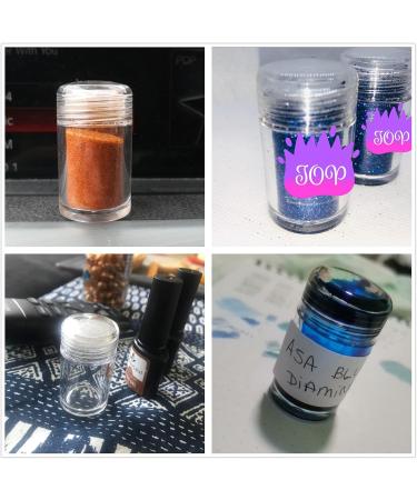 6 Pieces 10ml Mini Refillable Empty Loose Powder Bottles - Travel Cosmetic Containers for Glitter & Eyeshadow - Buy Online on SooperMarket.com