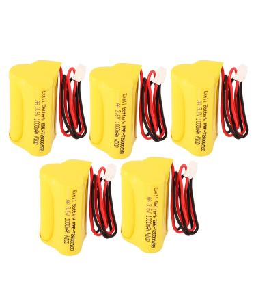 (5-Pack) Exell 3.6V 1000mAh NiCD Emergency Light Battery Replaces Lowes 253799 OSA230 Unitech 6200RP LEDR-1 AA900MAH Exitronix 10010037 Max Power B2-0031 MH468886 JYH 100715 Teig T26000188
