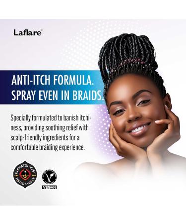Laflare Cooling Spray for Braiding Wig & Weaving. Instantly Reduce Temperature & Relief Itchy Scalp and Skin Vegan(Biotin Tea Tree Castor Oil) 80 ml (Travel Size 2 Count) - Buy Online on SooperMarket.com