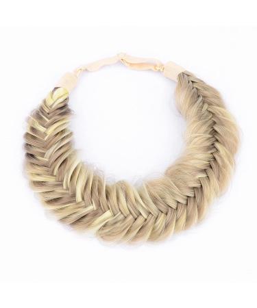 DIGUAN Wide Fishtail 2 Strands Synthetic Hair Braided Headband - Bohemian Beauty Accessory for Women and Girls - Buy Online on SooperMarket.com