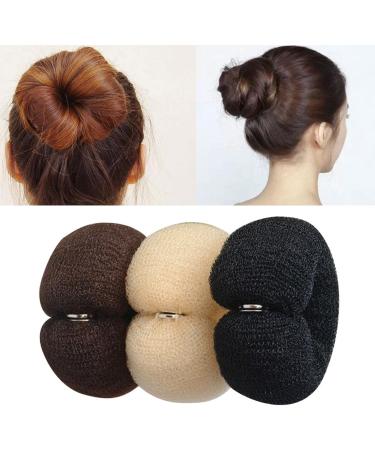 Ulapithi Donut Hair Bun Maker Set - 3 Pieces for Perfect Hairstyles | Hair Styling Tool for Children & Women - Buy Online on SooperMarket.com