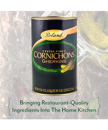 Roland Foods Premium Small Cornichons 4.1-Liter Can - Specialty Imported Pickles - Buy Online on SooperMarket.com