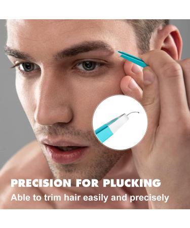 Mabox Professional Stainless Steel Tweezers Set for Men & Women - Precision Slant and Pointed Eyebrow Tweezers for Facial Hair Removal - 4 Pcs Set - Buy Online on SooperMarket.com