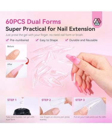 SAVILAND Solid Builder Nail Gel Kit for Beginners - 3 Colors Non-Sticky 3D Gel UV Lamp Chrome Powders & Nail Sequins for Stunning Nail Art & Extensions - Buy Online on SooperMarket.com