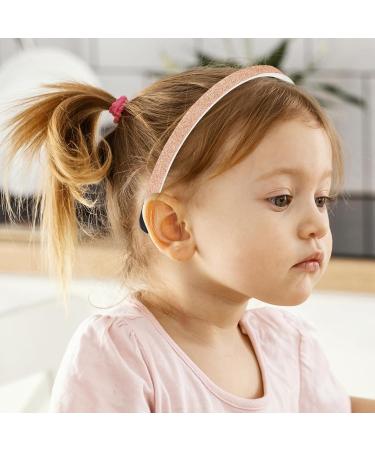 WLLHYF Glitter Headband 4pcs Plastic Sparkly Cute Non Slip Chunky Hairbands Thick Bling Confetti Rainbow Hair Bands with Teeth Little Girls Colorful Hair Accessories (Solid color - black tail) - Buy Online on SooperMarket.com