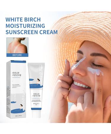 Birch Juice Moisturizing Sun Cream No White Cast Strong UV Protection Korean Sunscreen SPF50 SPF50+ PA++++ - Buy Online on SooperMarket.com