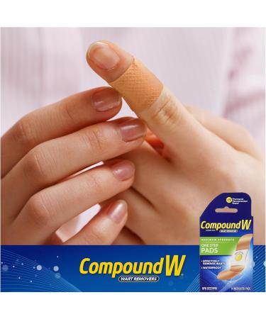 Compound W Wart Remover One Step Pads - 14 Count - Salicylic Acid Maximum Strength For Treatment & Common/Plantar Wart Removal One Step Pads Pads - Buy Online on SooperMarket.com