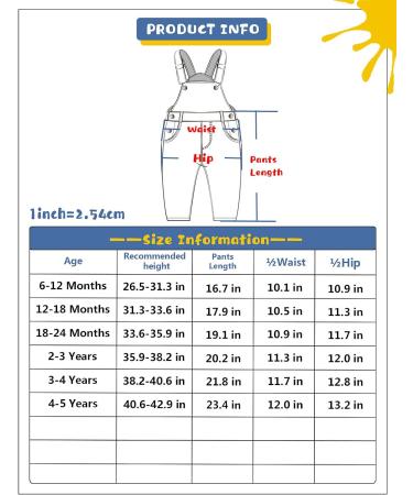 KIDSCOOL SPACE Baby Boy Girl Denim Overalls | Toddler Slim Cute Jumper 3-4 Years Light Blue-2107 - Buy Online on SooperMarket.com
