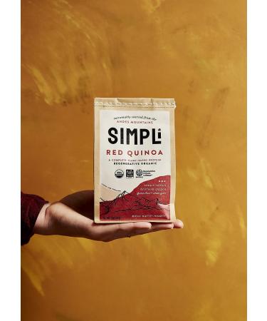 SIMPLi 100% Peruvian Red Quinoa 12 OZ | Regenerative Organic Certified | Kosher, Gluten Free, Whole Grain | Direct Trade & Ethically Sourced | Nutty + Hearty - Buy Online on SooperMarket.com