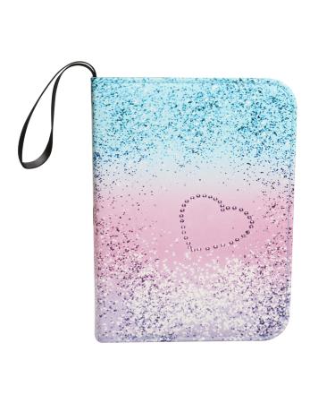 4 Pocket Trading Card Binder for 400 Cards, Rainbow Pattern for Girls