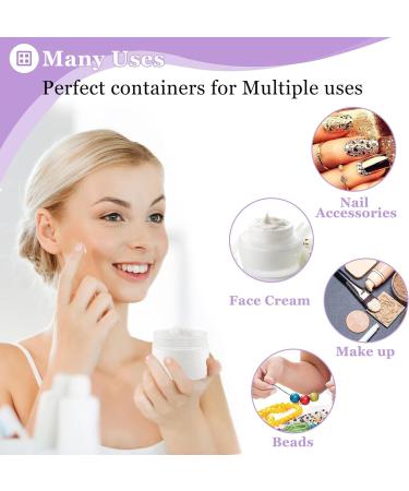 10 Pcs Cosmetic Sample Jars 10/20/30/50/100ml Plastic Refillable Travel Pots for Toiletries Empty Cosmetic Container Pots with Mini Spatulas Spoon and Labels for Makeup Beauty Nails - Buy Online on SooperMarket.com