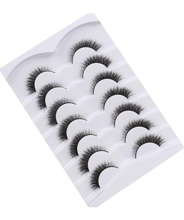 Pooplunch Cat Eye False Eyelashes - 8D Volume Fluffy Wispy Natural Lashes (7 Pairs, 3-12MM) - Buy Online on SooperMarket.com