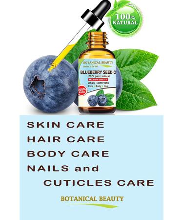 Buy 100% Pure Blueberry Seed Oil - Natural Virgin Unrefined Cold Pressed for Face Skin Body & Hair - Anti-Aging - 30ml - Buy Online on SooperMarket.com