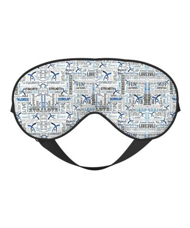 Gymnastics Blue Soft Sleep Eye Mask Female Breathable Eye Patch Perfect for Travel and Relaxation