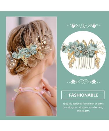 Healeved Crystal Flower Wedding Hair Comb - Hair Combs Hair Accessories for Women Green Bridesmaid Bridal Hair Accessories for Wedding Prom Birthday Party - Hair Accessories Wedding Guest - Buy Online on SooperMarket.com