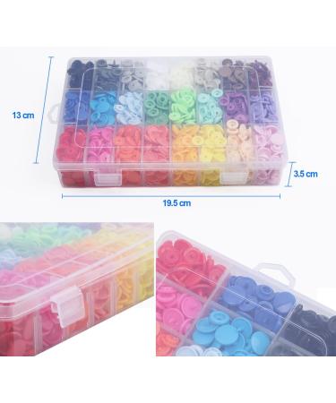 Ilauke 408 Sets Plastic Snap Buttons with Organizer Case - T5 No-Sew Snaps for Bibs, Diapers, Crafts - Buy Online on SooperMarket.com