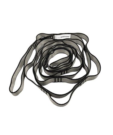 WEBSUKA Aerial Yoga Hammock Daisy Chains Strap, Strong 22kN Adjustable with 10 Loops, No Stretch, Climbing Strap Nylon Chain Sling for Aerial Yoga,Swing, Hammock, Suspension, Exercise Grey 40"0.79"