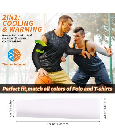 Buy Desoto Cooling Arm Sleeves 50+ UV Protection - 2 Pairs Non-Slip Compression for Running Cycling Volleyball & Basketball - Unisex Yellow - Buy Online on SooperMarket.com