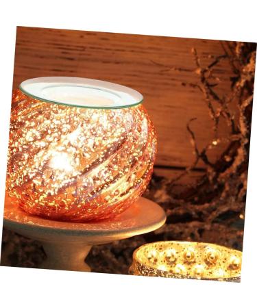 Warmhm Round Serving Tray & 4 Glass Bowls - Oil Replacement Heating Plate & Wax Melting Inserts - Transparent 12x12cm x 2pcs - Ideal for Serving & Storage - Buy Online on SooperMarket.com