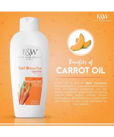 FAIR & WHITE Original Carrot Tonifying Body Wash 1000ml - 33.8 fl.oz. | Pack of 1 - Buy Online on SooperMarket.com